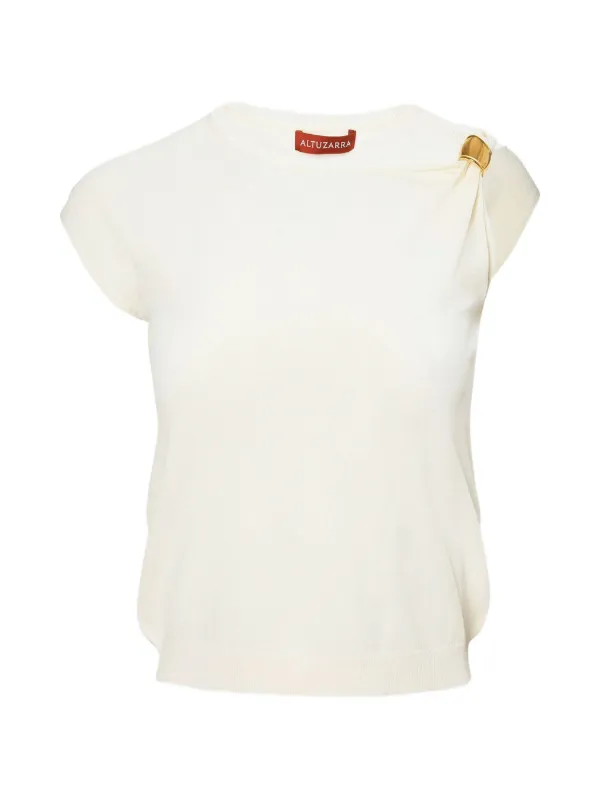 Altuzarra Rinaldi Metallic-detail Top in Neutrals