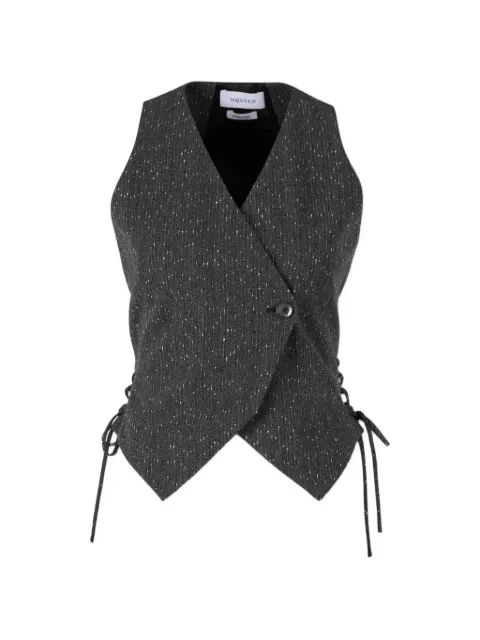 Alexander McQueen lace-up asymmetric vest top