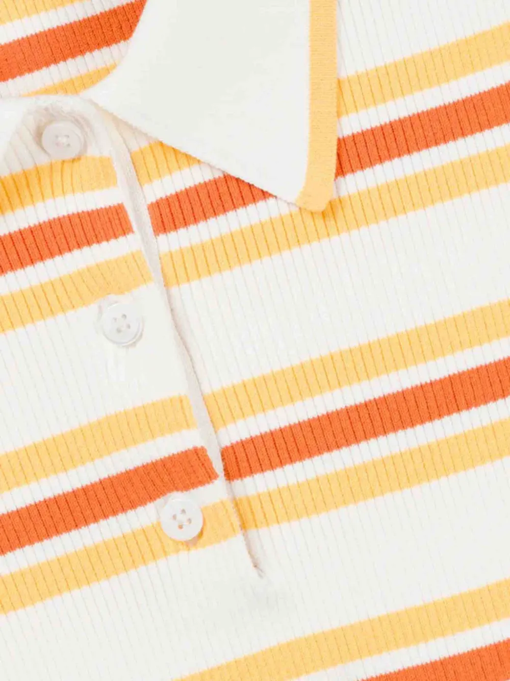 SIMKHAI Luka ribgebreide polotop met strepen Beige