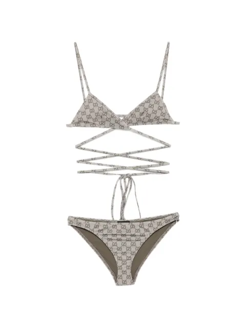 Gucci GG Supreme wrap-around bikini