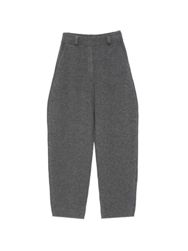 Lisa Yang Wrenda Belt-loop Knitted Trousers in Grey