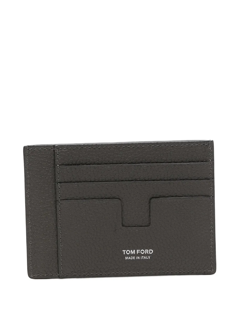 TOM FORD T-line grained leather cardholder - Grigio