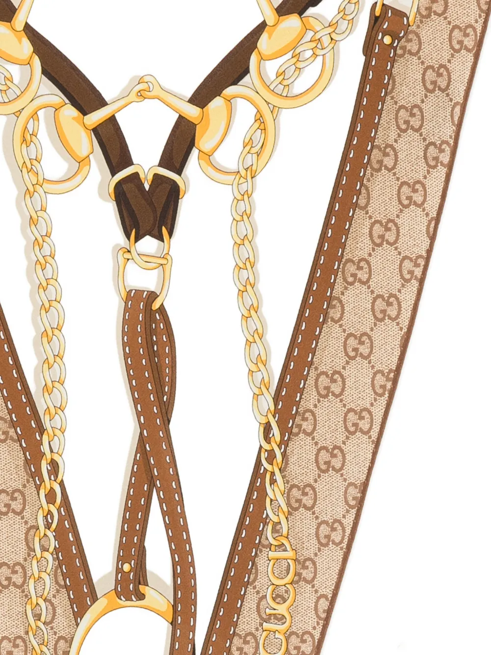 Gucci GG Supreme Horsebit sjaal Beige