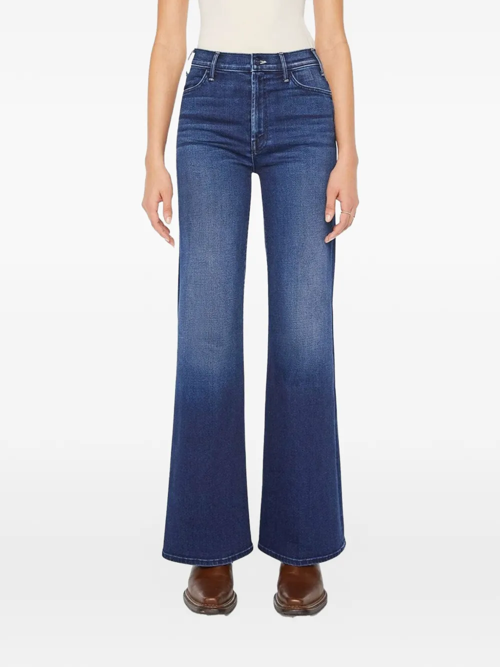 MOTHER The Hustler Roller Sneak jeans - Blu