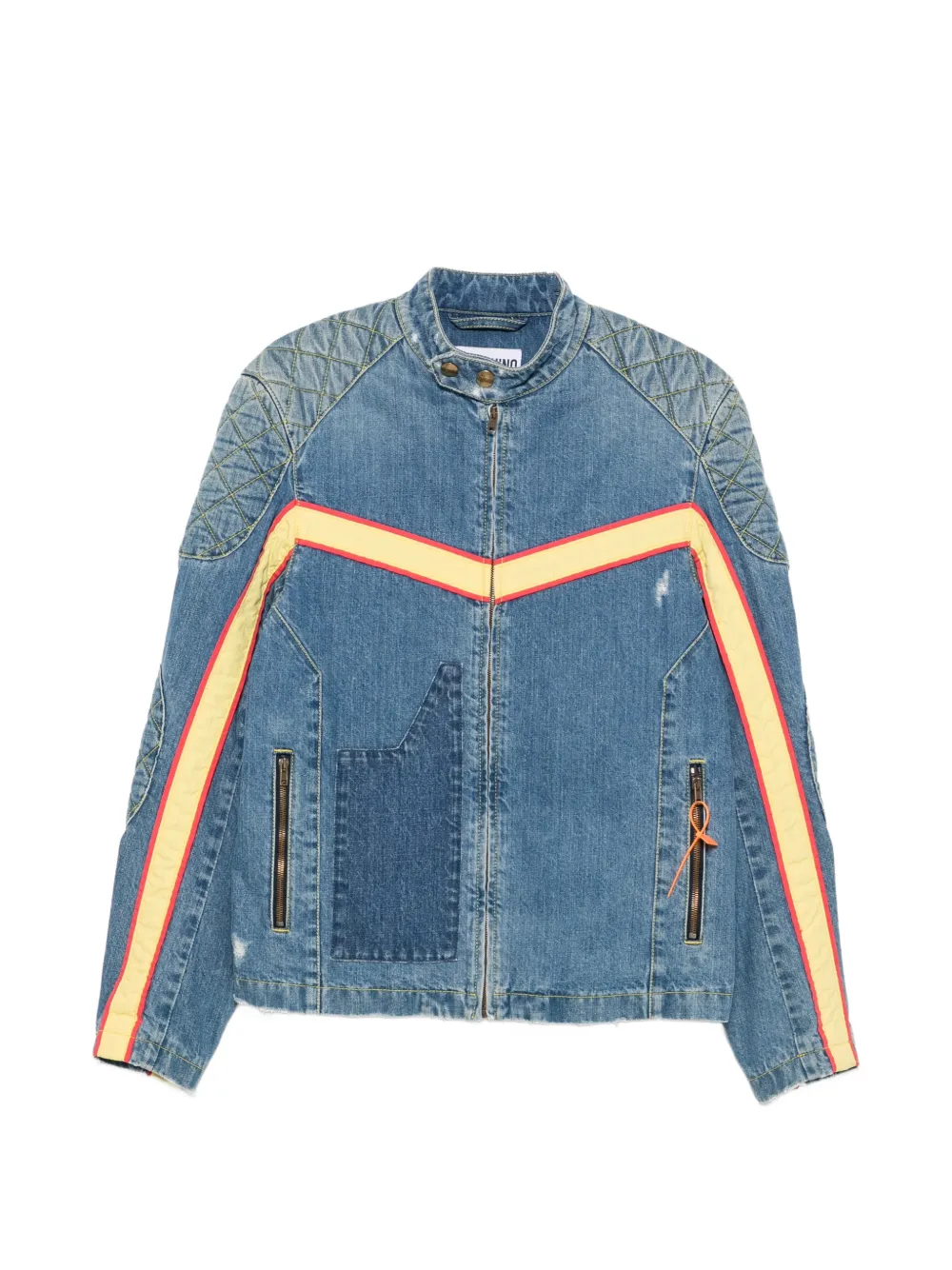 Moschino Pre-Owned 2000s Jeansjacke mit gesteppten Schultern - Blau