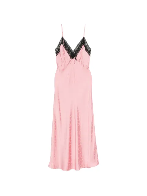 Rixo Alberta lace-trim jacquard maxi dress