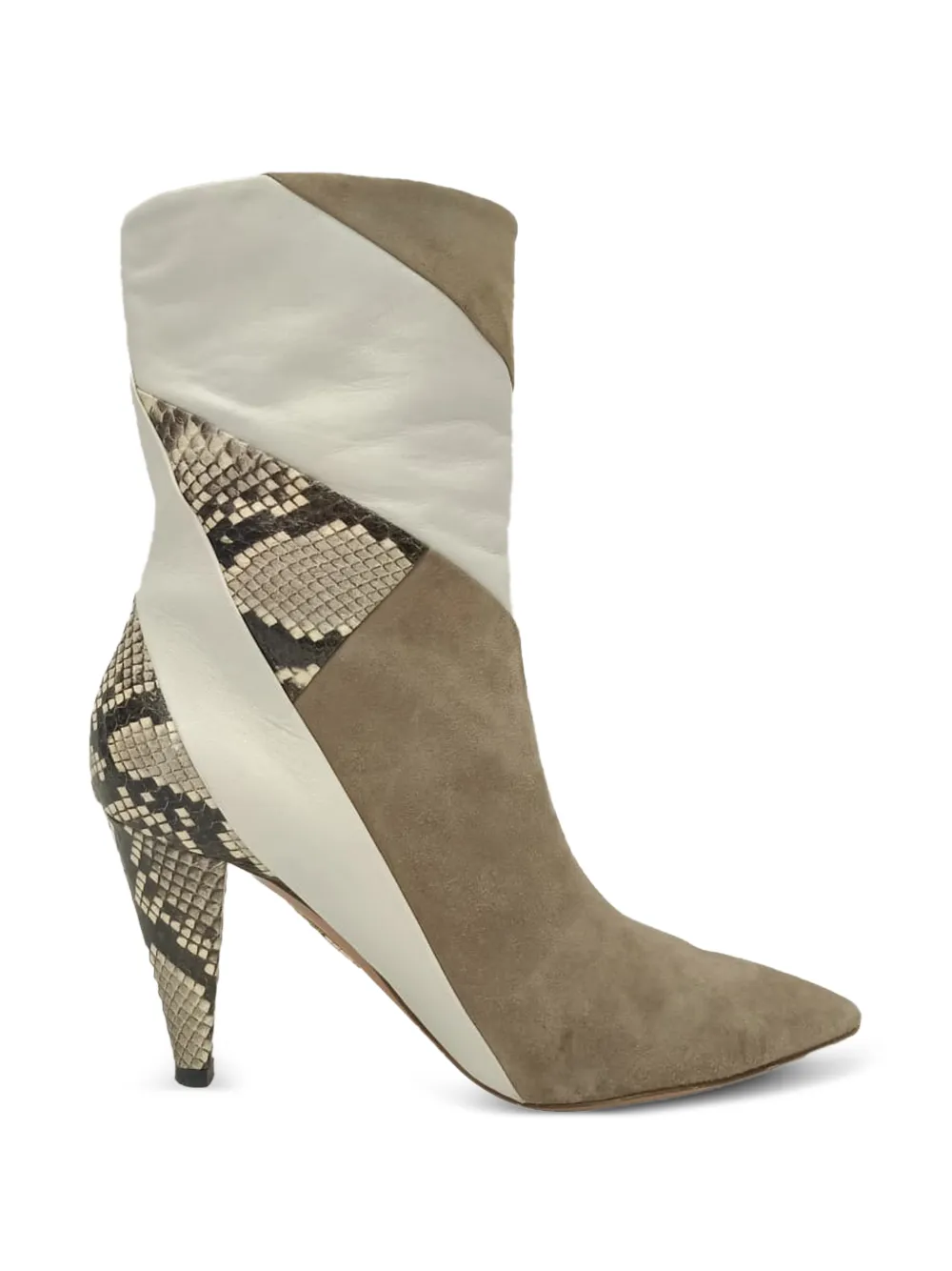 Aquazzura Calder snake-effect ankle boots - Toni neutri