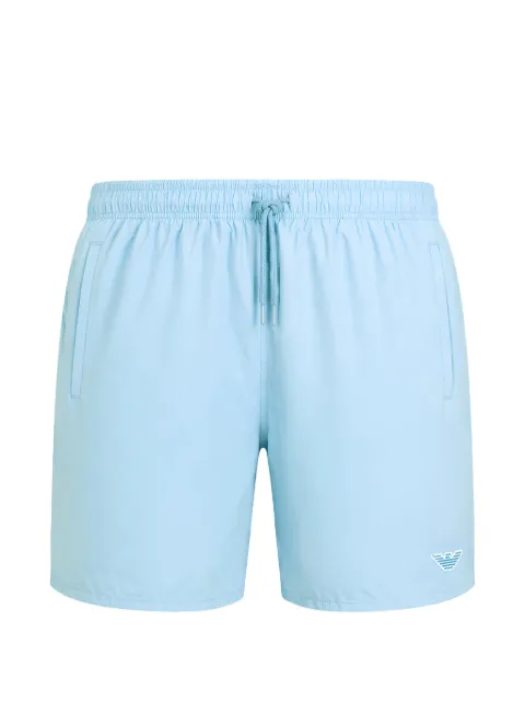 Emporio Armani shorts de playa con parche del logo y cordones en la pretina