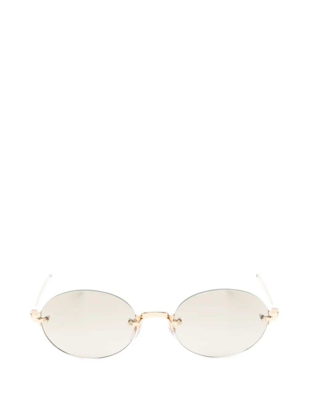 Ray-Ban rimless oval-frame sunglasses - Oro