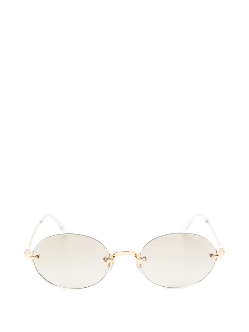 Ray-Ban rimless oval-frame sunglasses - Oro