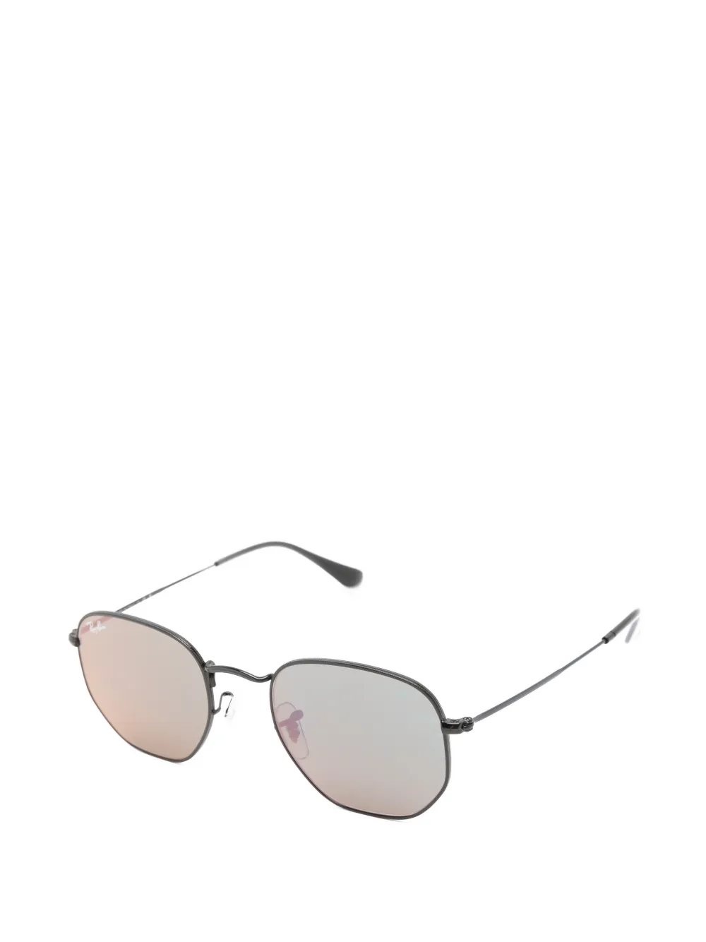 Ray-Ban Zonnebril met zeshoekig montuur Zwart