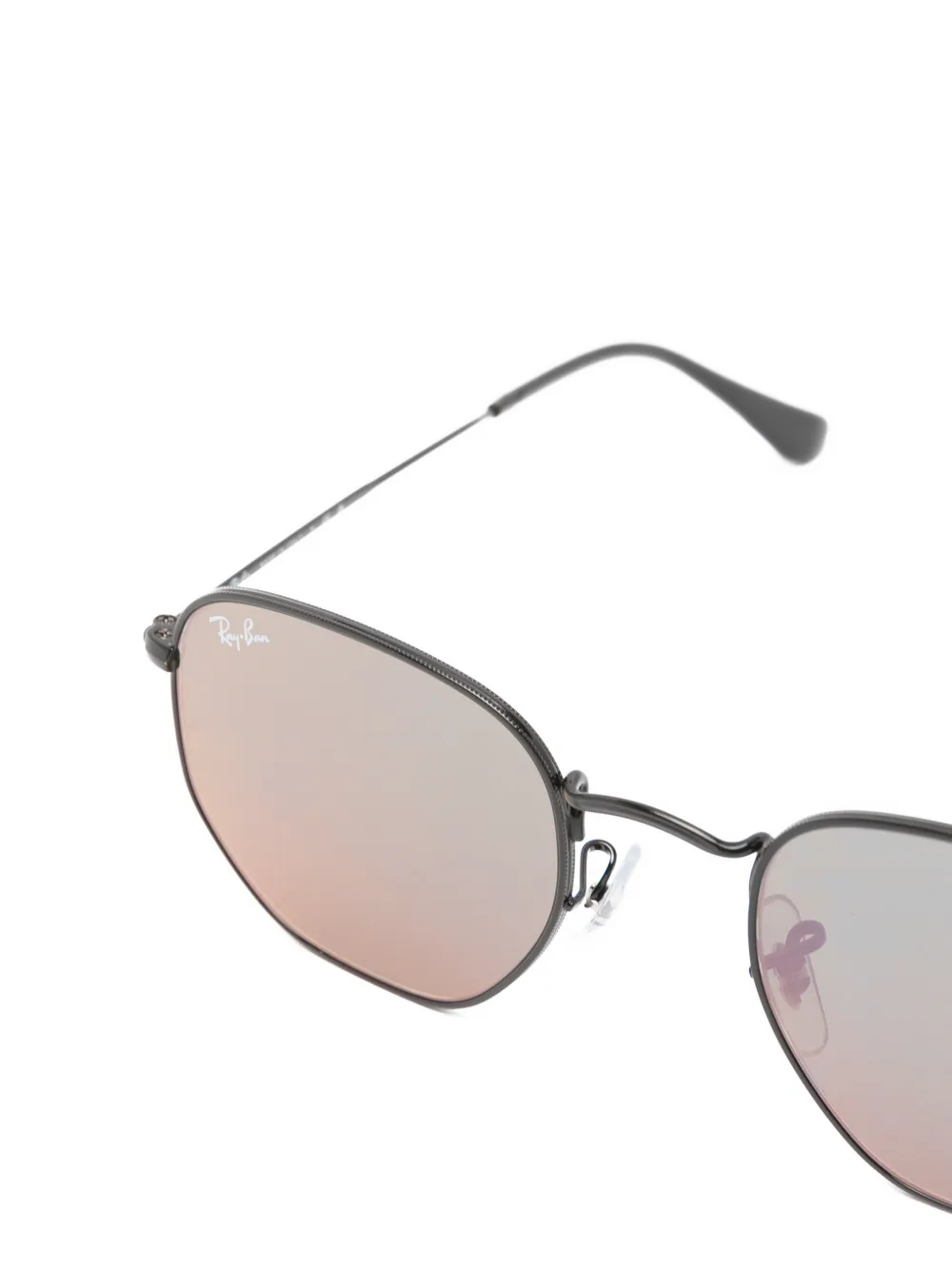 Ray-Ban Zonnebril met zeshoekig montuur Zwart