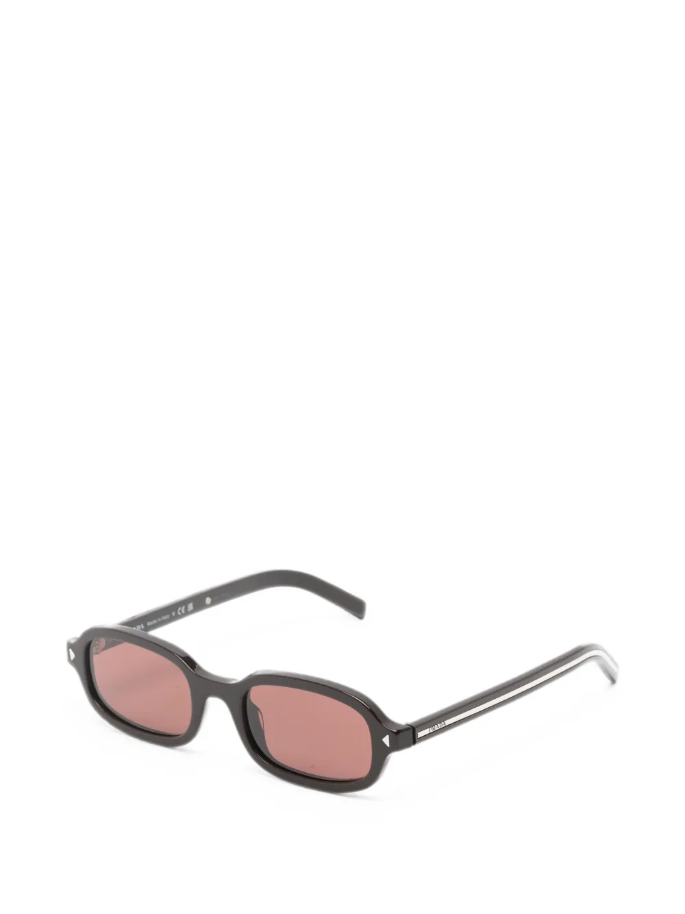 Prada Eyewear Zonnebril met rechthoekig montuur Bruin