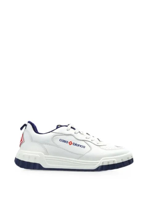 Casablanca logo-patch leather sneakers