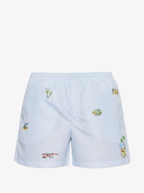 Casablanca Phantasmagoria striped swim shorts