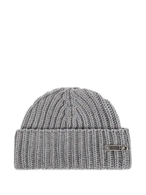 Givenchy safety-pin ribbed beanie hat