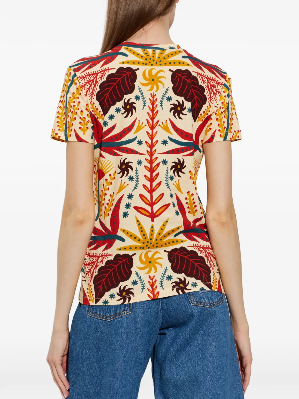 ETRO T-shirt met apenprint Beige