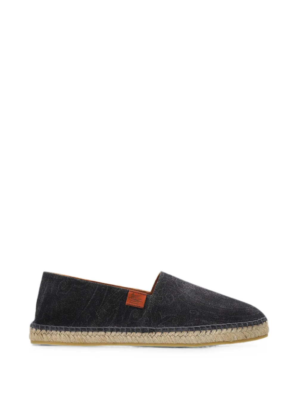 Etro Suede Paisley Espadrilles In Black