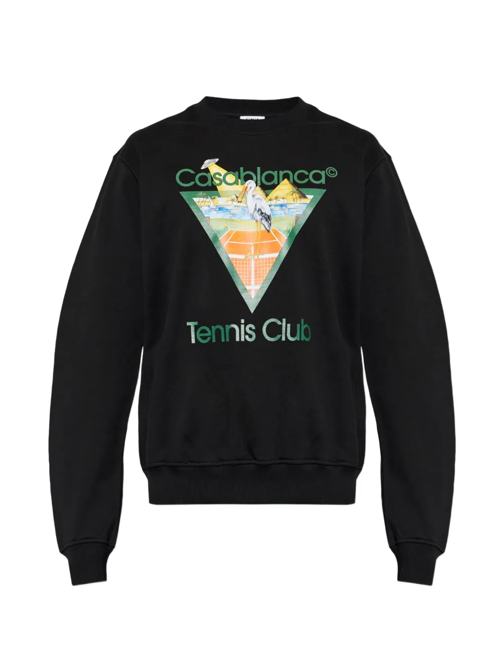 Casablanca Tennis Club Icon graphic-print cotton sweatshirt - Nero