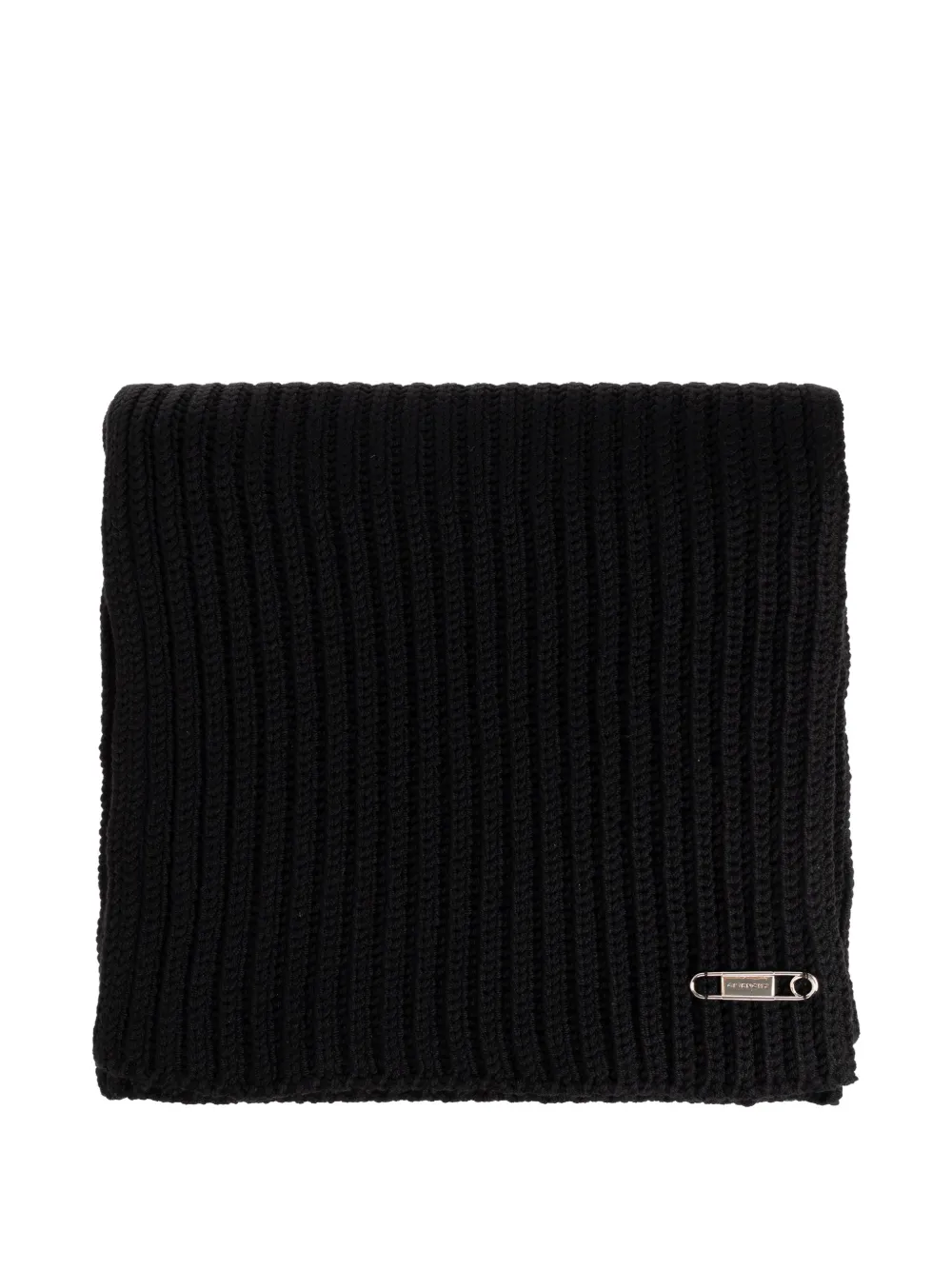 Givenchy ribbed-knit safety-pin scarf - Nero