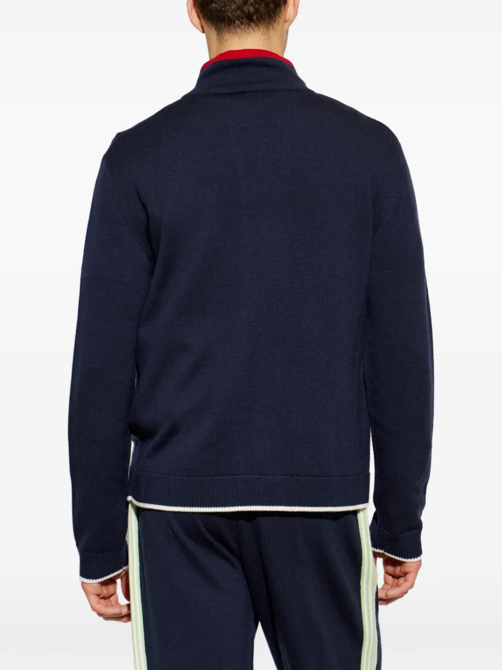 Casablanca Vest met geborduurd logo Blauw