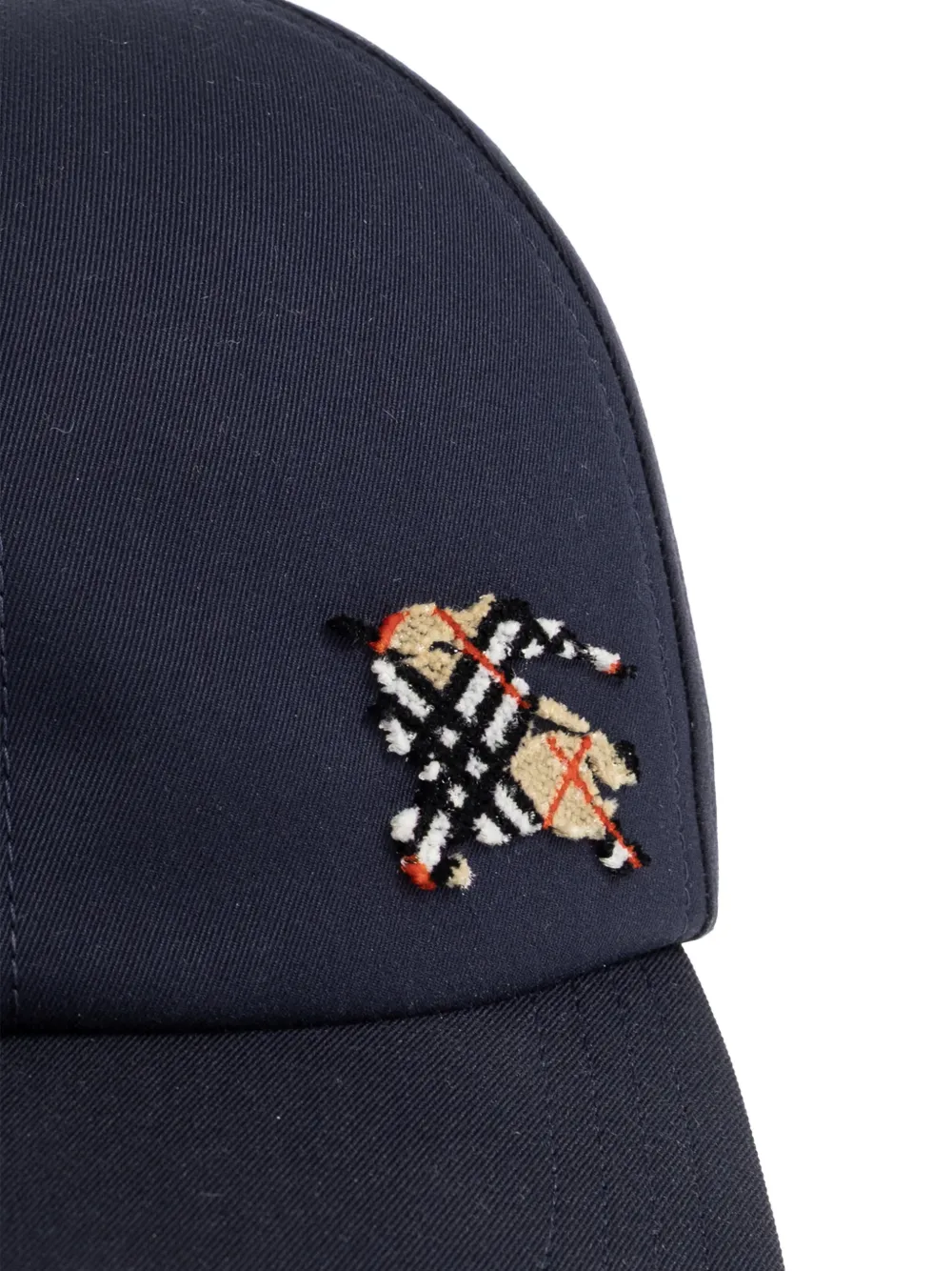 Burberry Honkbalpet met borduurwerk Blauw