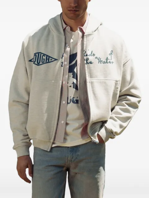 ROUGH. Kymata embroidered zip-up hoodie