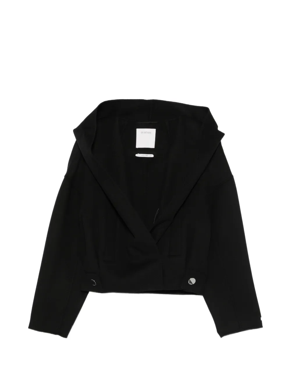 Sportmax Giacca Idoneo con cappuccio e spalle basse - Nero