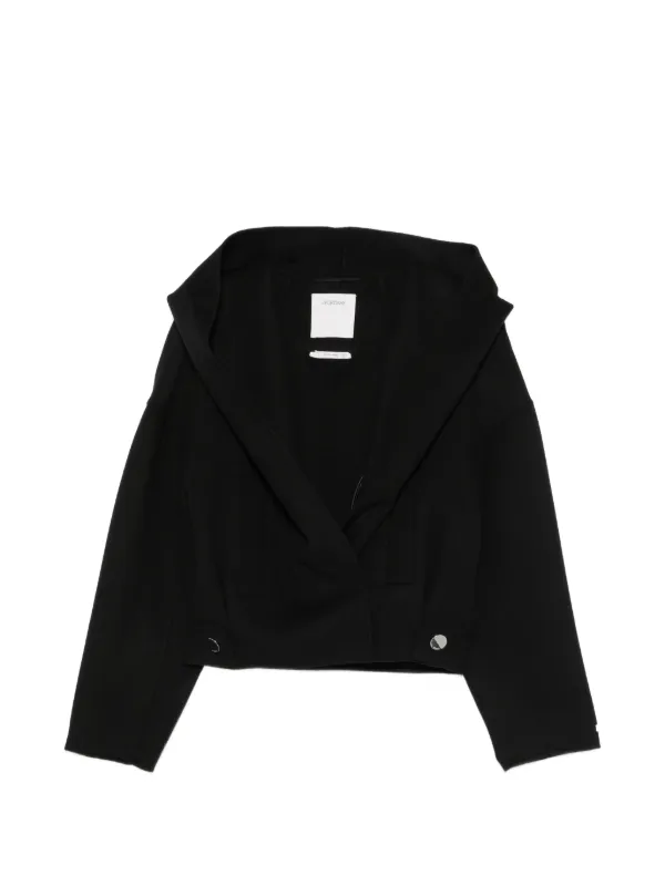 Sportmax Hooded Cropped Coat in Black