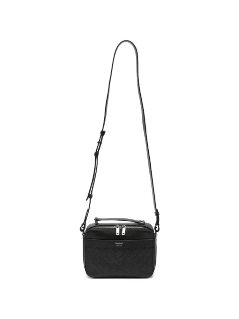 Ferragamo Gancini-embossed leather messenger bag