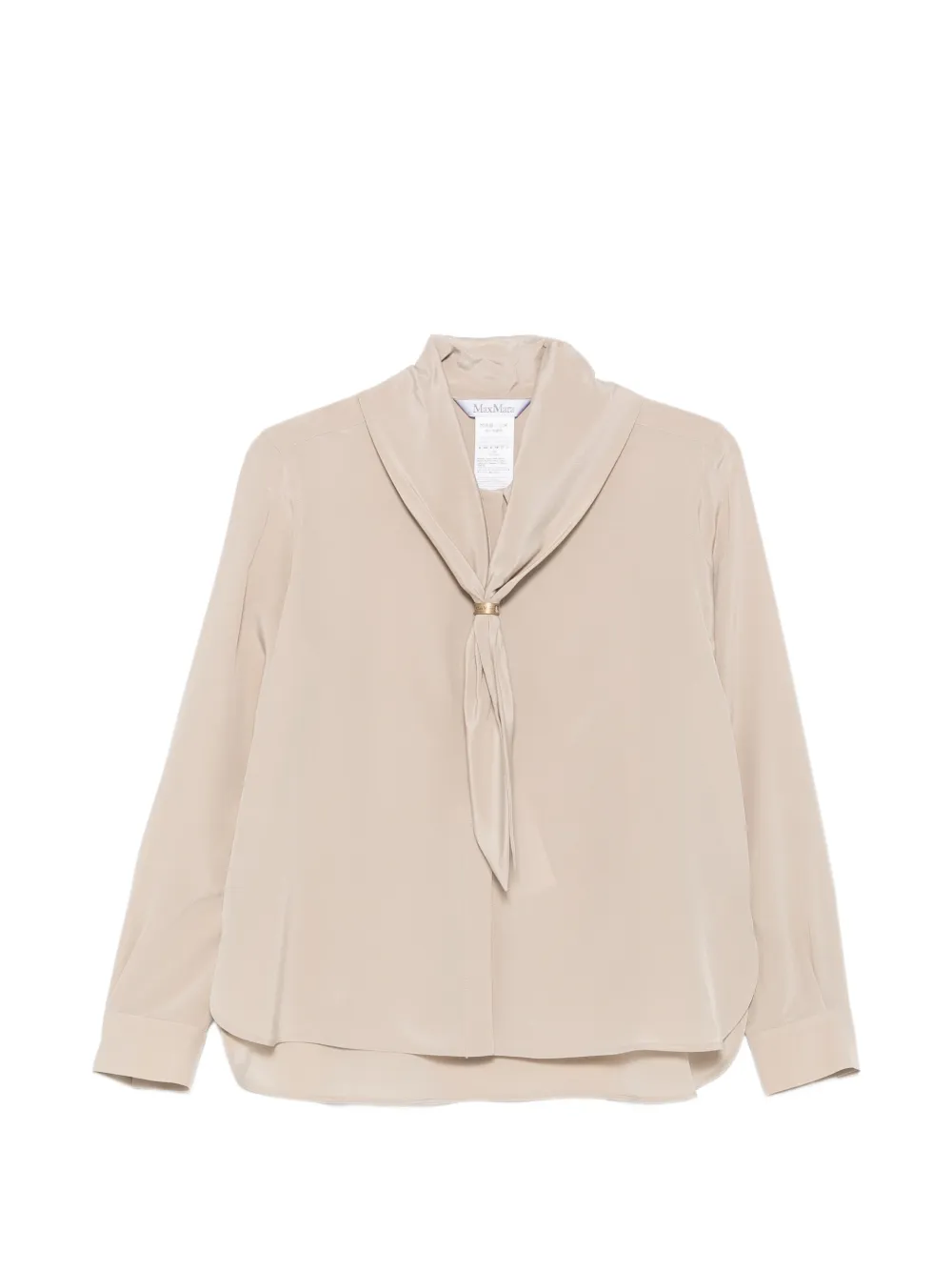 Max Mara Dry bow-detail silk blouse - Neutrals