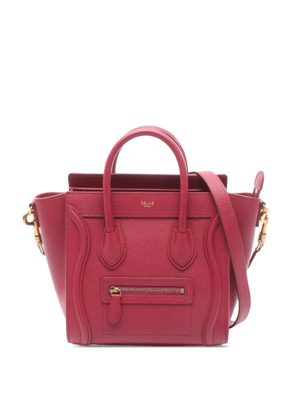 Celine Pre-Owned 2010-2026 Nano Leather Luggage Tote satchel - Pink