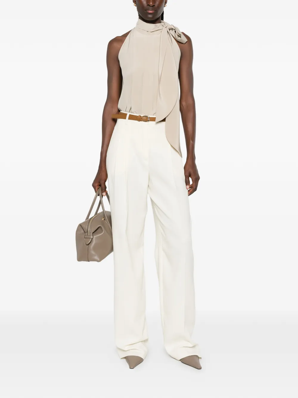 Max Mara Adunco geplooide plooibroek Beige