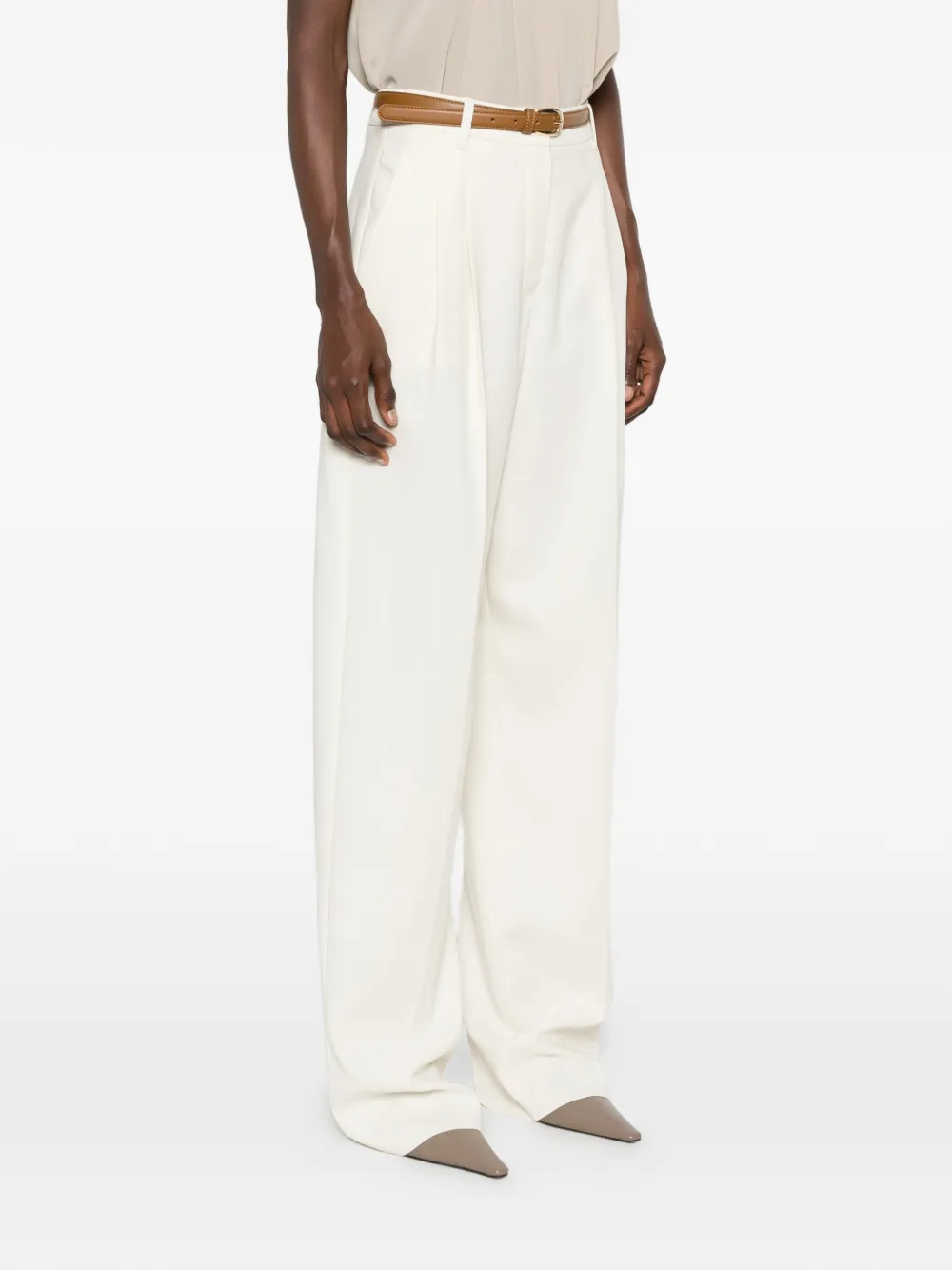 Max Mara Adunco geplooide plooibroek Beige