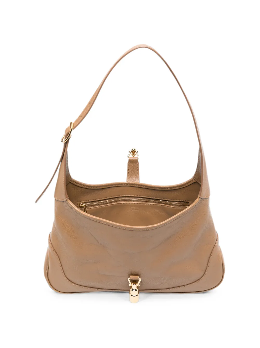 Gucci Jackie leren schoudertas Beige