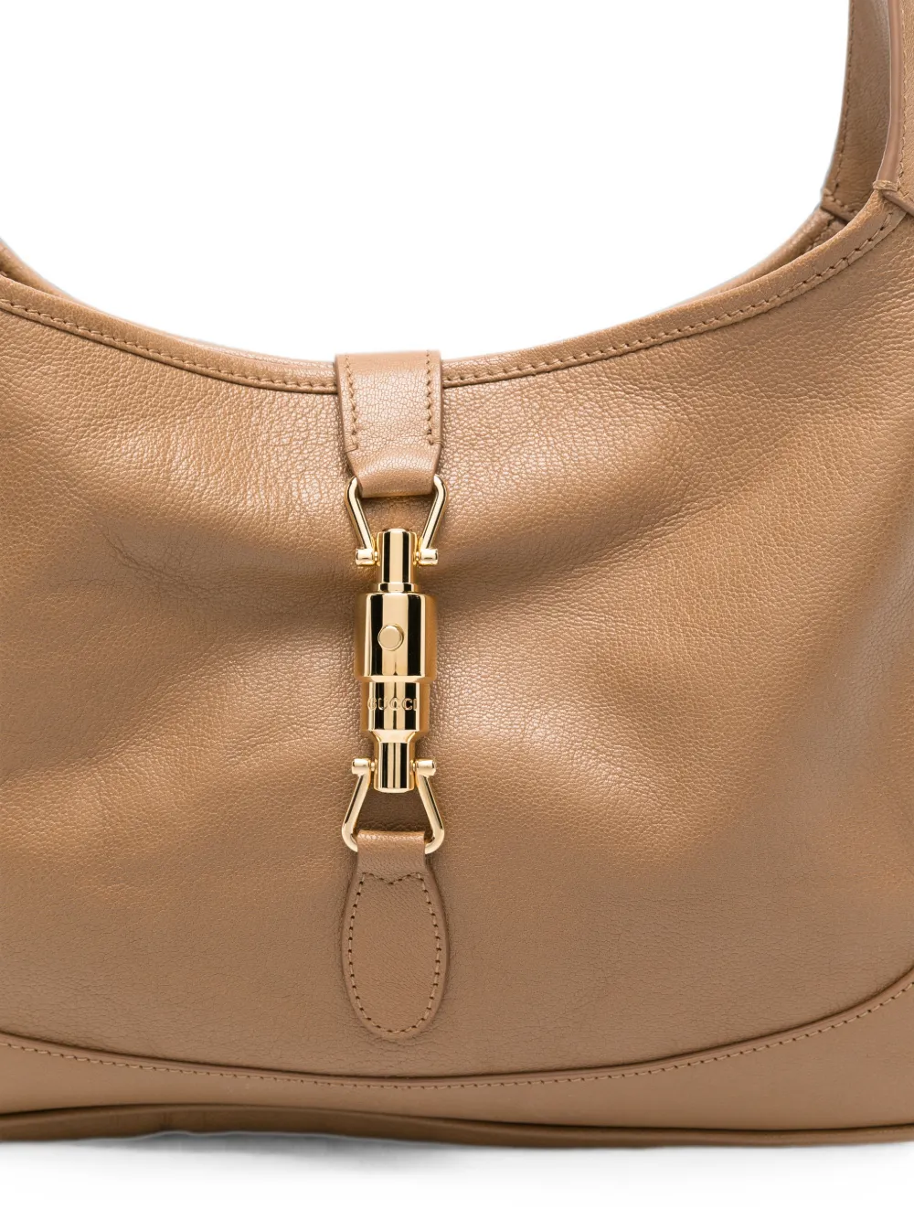 Gucci Jackie leren schoudertas Beige
