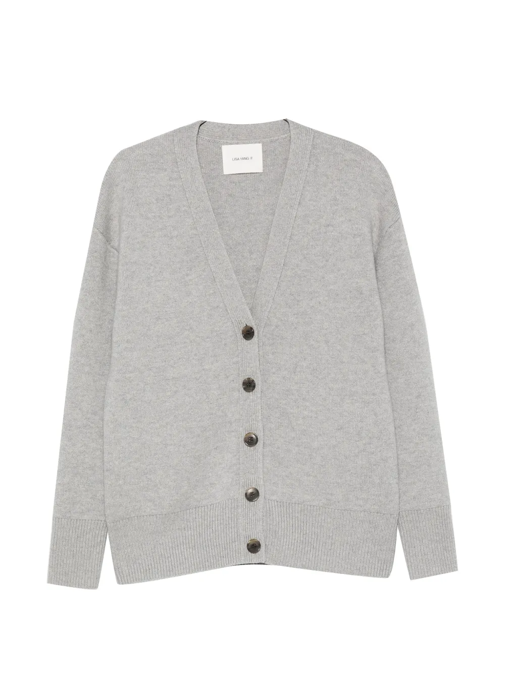 Lisa Yang Amery V-neck button-up cardigan - Grigio