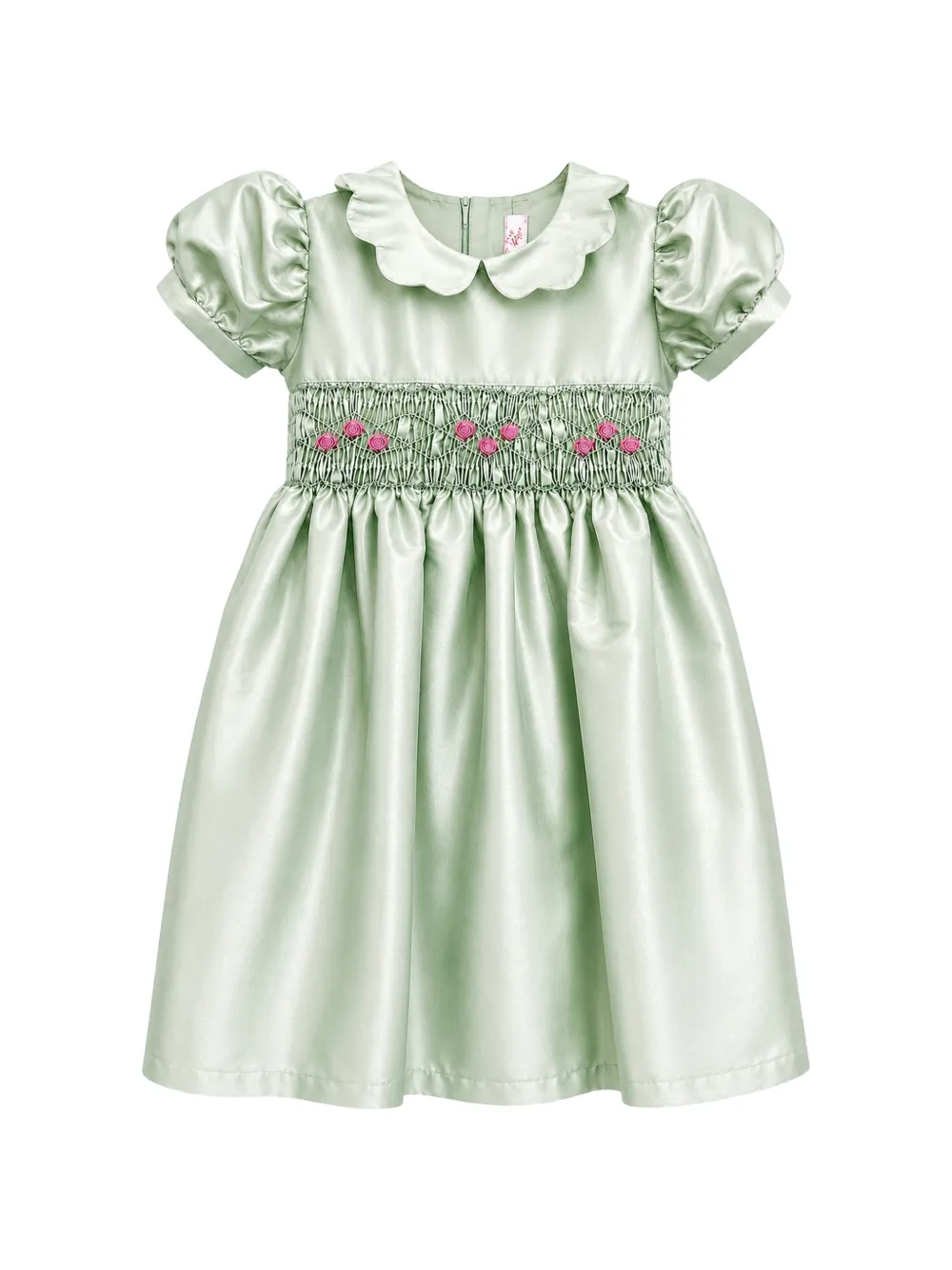 Mariella Ferrari smocked bow-detail dress - Verde