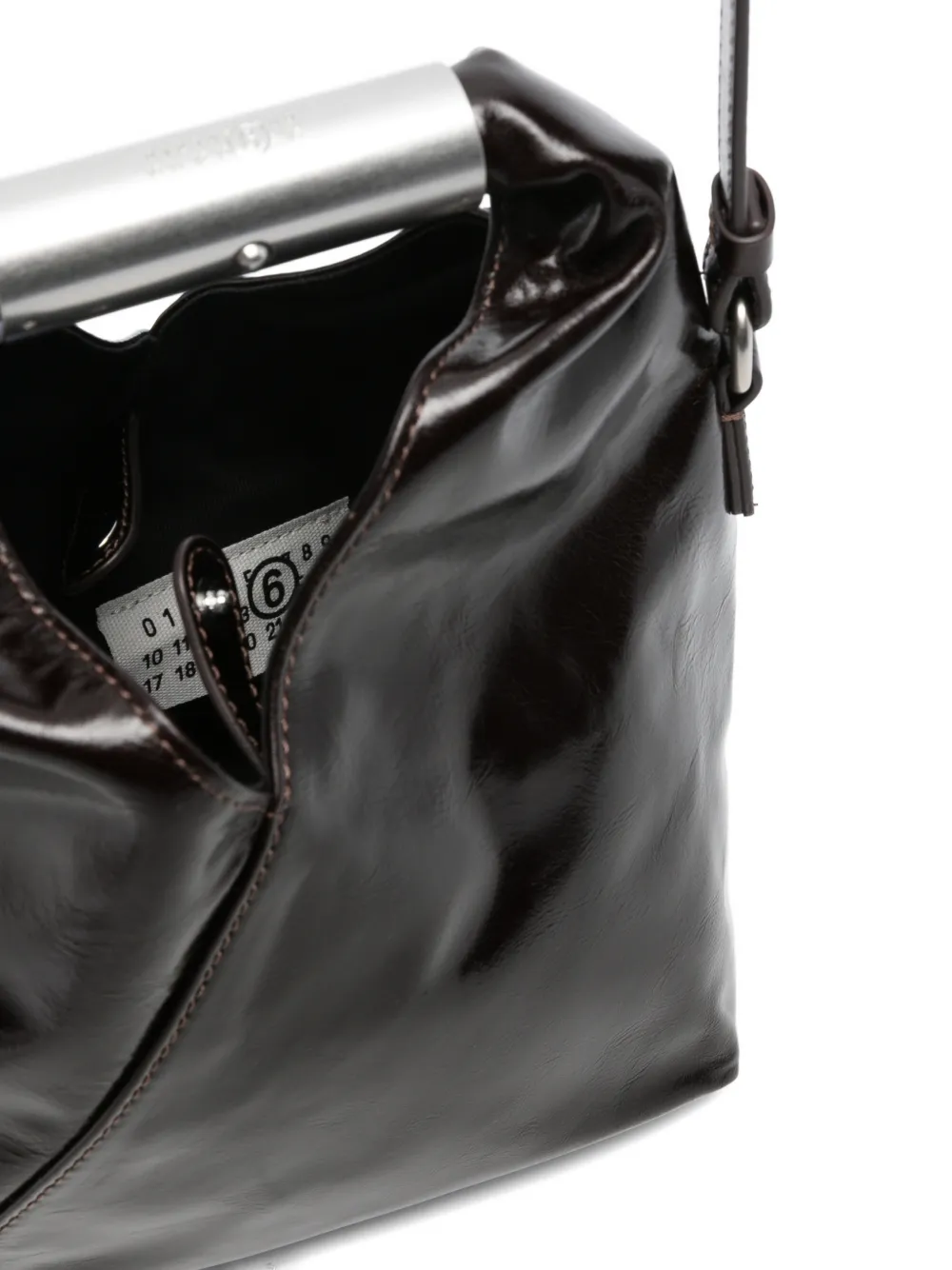 MM6 Maison Margiela Japanese lakleren shopper Bruin