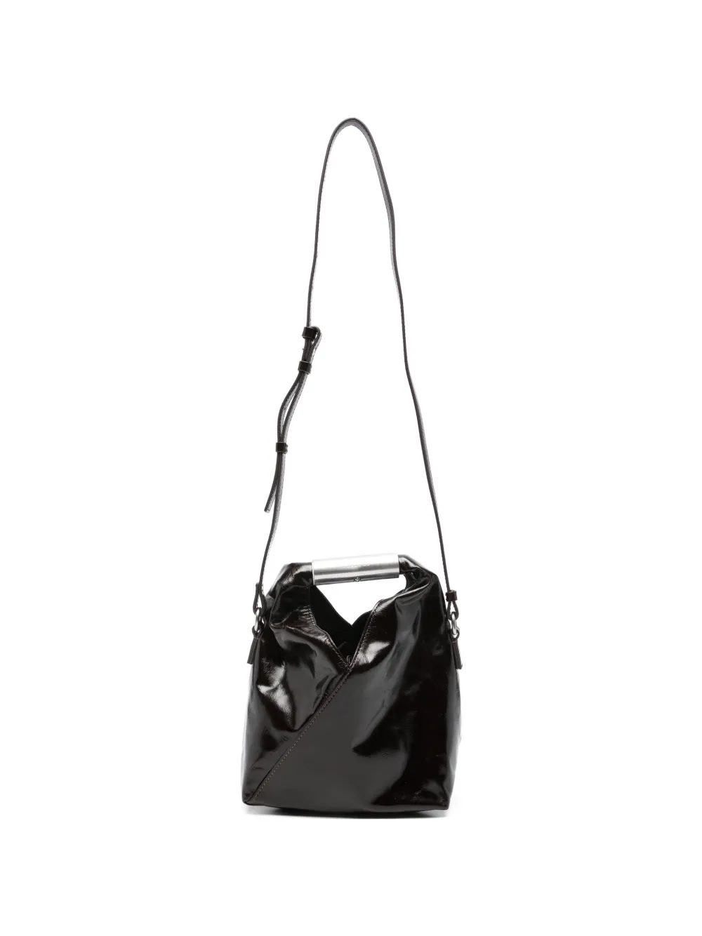 MM6 Maison Margiela Japanese patent leather tote bag - Brown