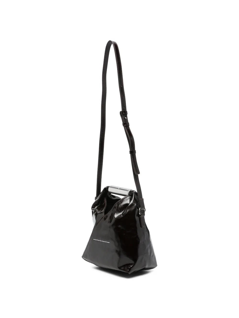 MM6 Maison Margiela Japanese lakleren shopper Bruin