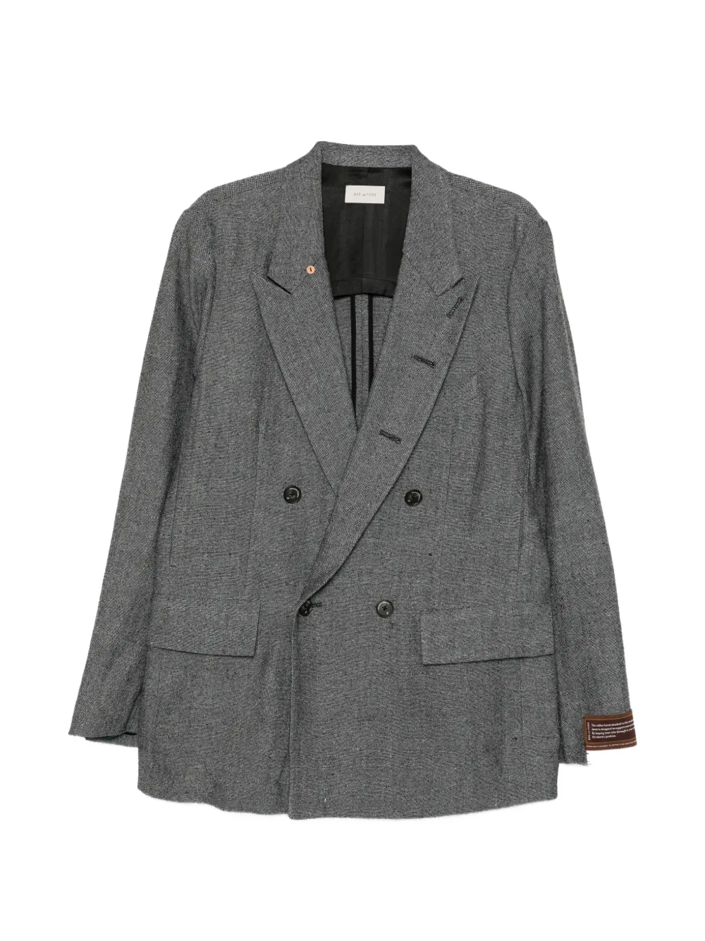 Bed J.W. Ford double-breasted silk jacket - Grigio