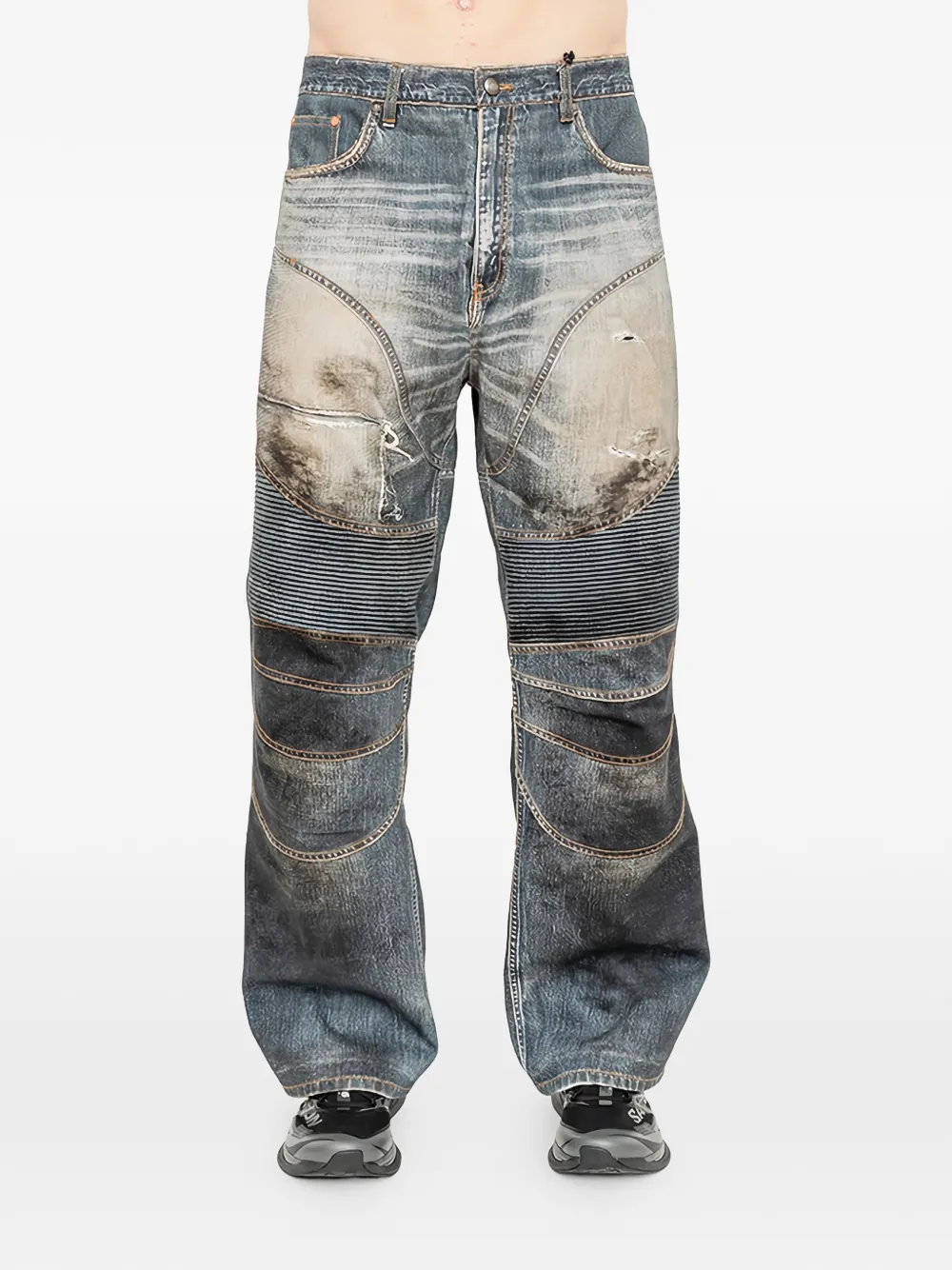 Andersson Bell Trompe L'oeil graphic jeans - Blu
