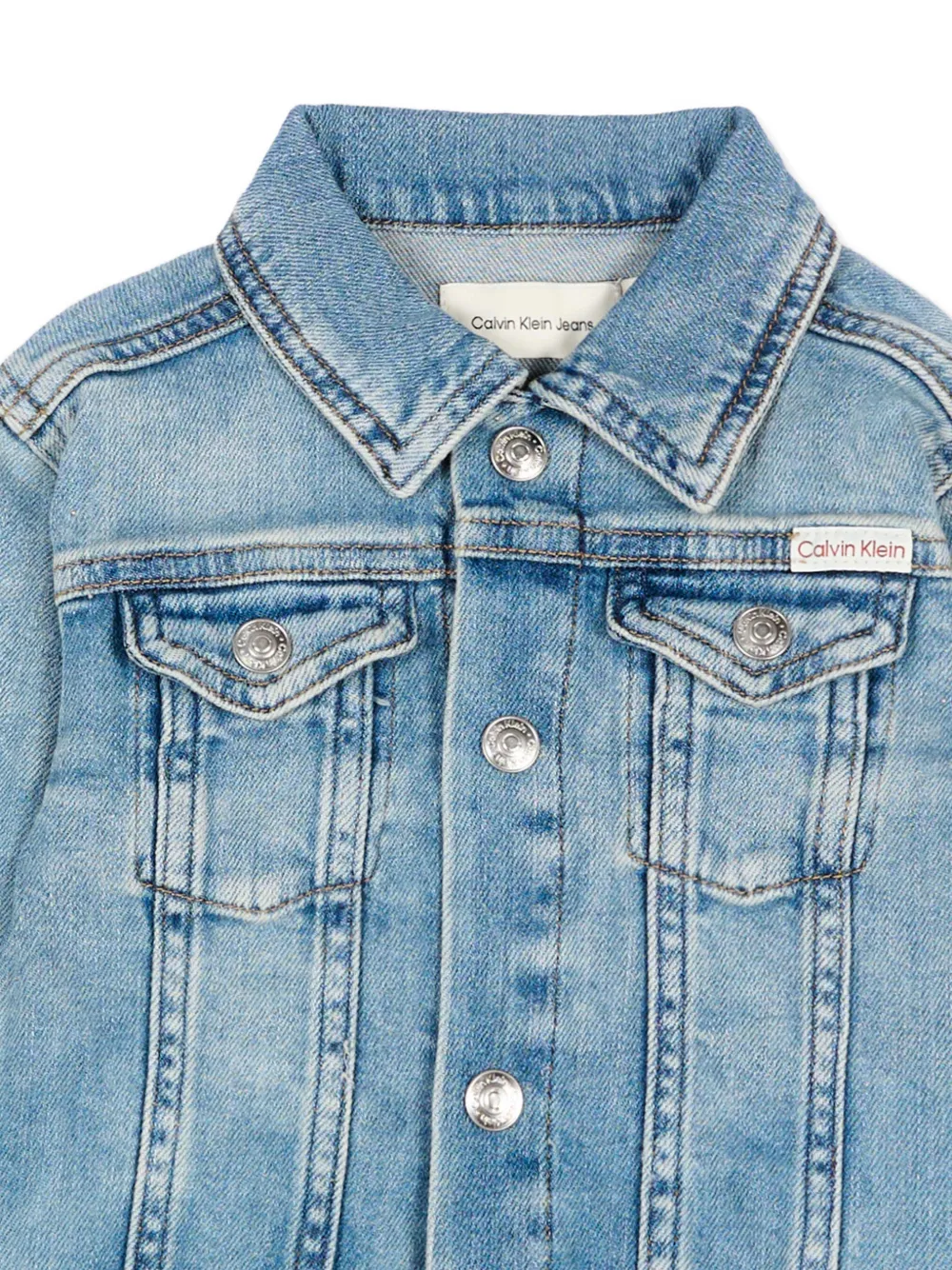 Calvin Klein Kids Spijkerjack met logopatch Blauw