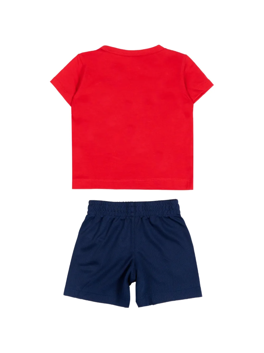 Nike Kids T-shirt en shorts met logoprint Rood