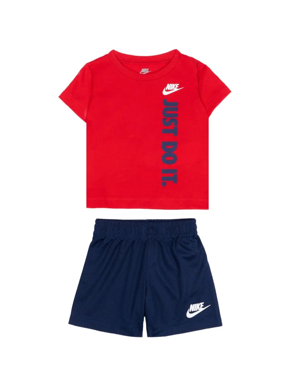 Nike Kids logo-print T-shirt shorts set - Rot