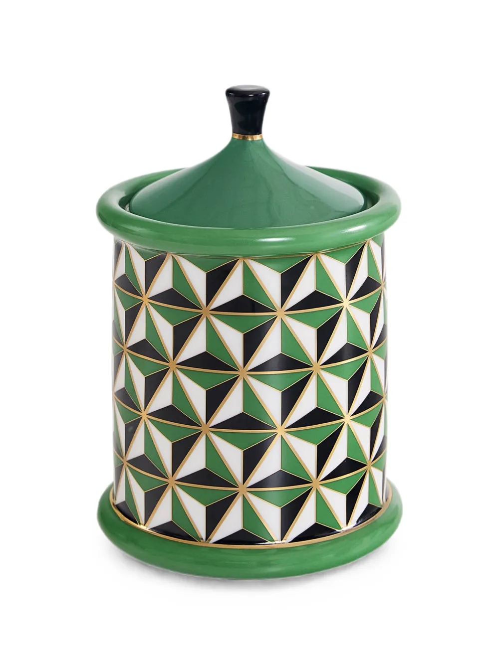 Jonathan Adler Versailles geometric-pattern canister - Verde