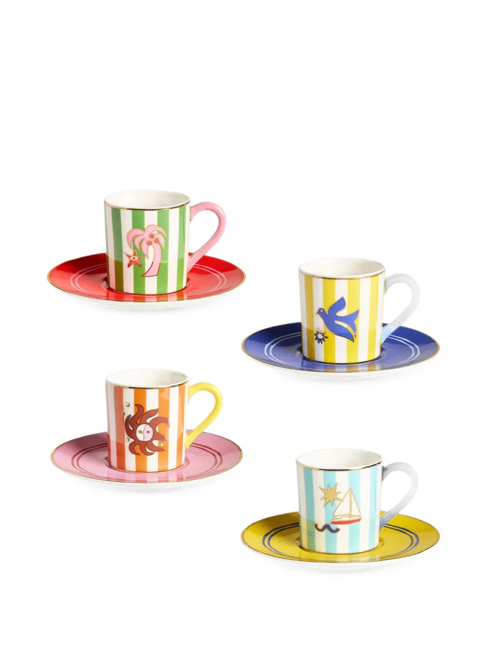 Jonathan Adler Playa espresso cups (set of four) - Arancione