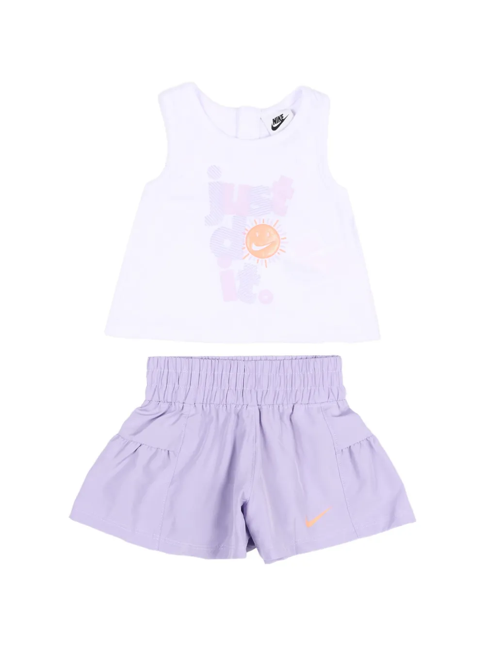 Nike Kids graphic-print sleeveless shorts set - Violett