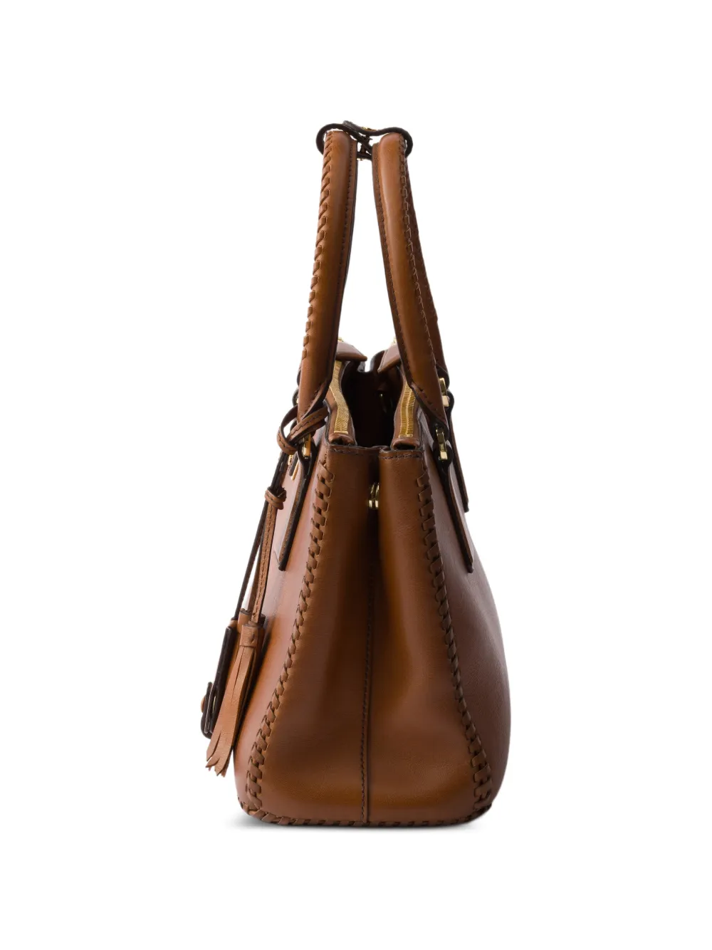 Prada Galleria medium leren tas Bruin